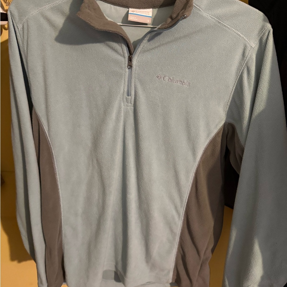 Columbia Blue and Gray Quarter-Zip Fleece